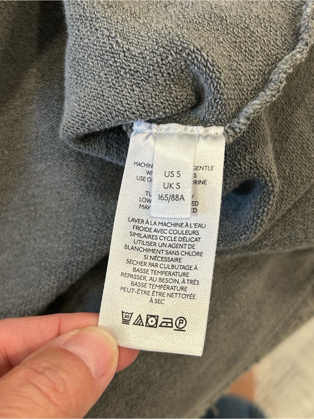 Pilcro Anthropologie Washed Gray Raw-Edge V-Neck Pullover - Picture 6 of 10